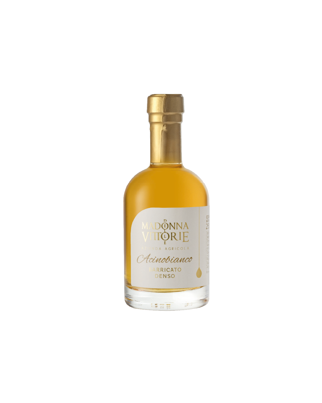 Acinobianco MDV, bottiglia di vino bianco trentino su sfondo bianco