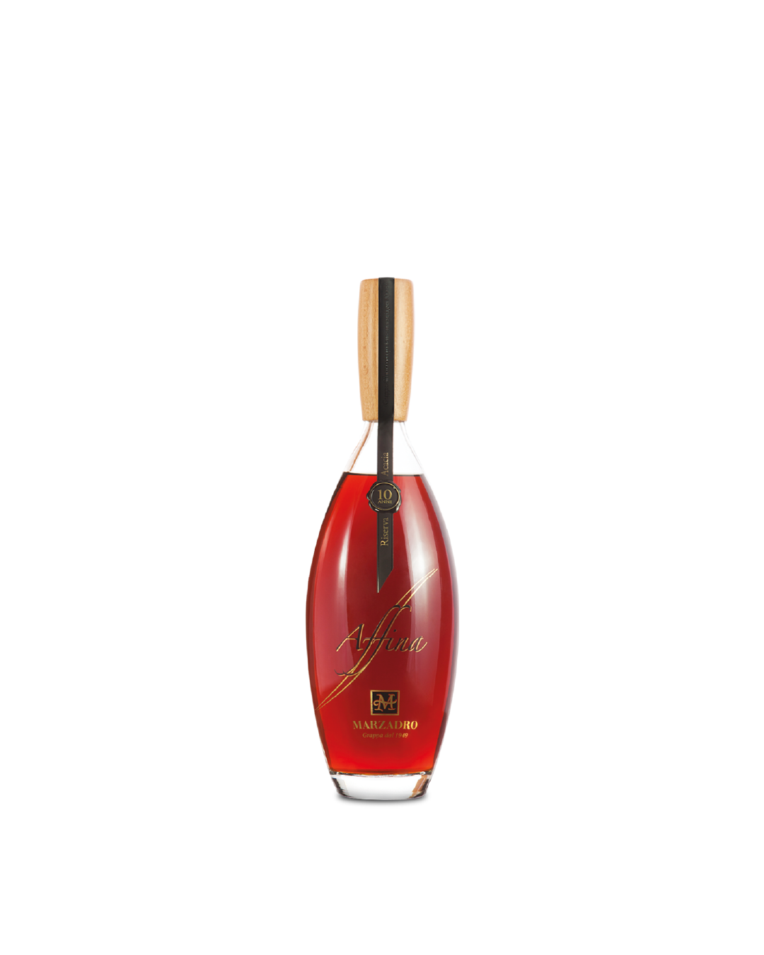 Marzadro Grappa Affina Acacia, bottiglia di grappa affinata in botte di acacia