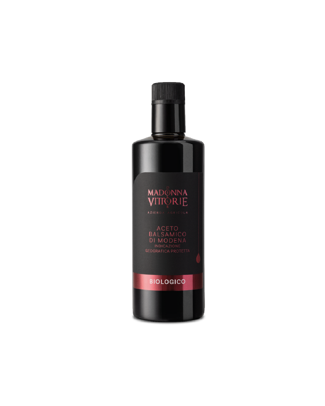 Aceto Balsamico di Modena Biologico MDV, bottiglia su sfondo bianco
