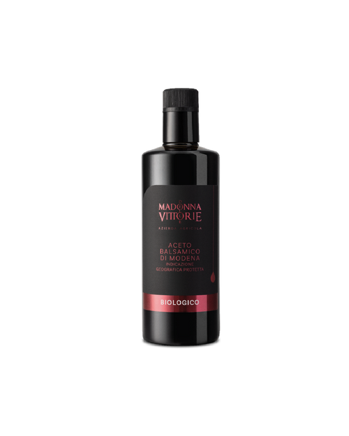 Aceto Balsamico di Modena Biologico MDV, bottiglia su sfondo bianco