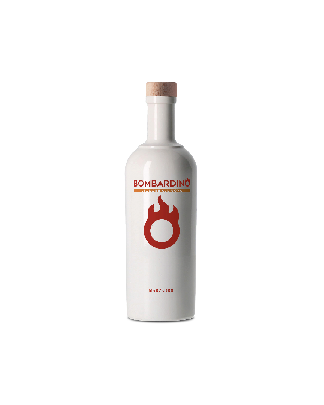 Marzadro Bombardino, bottiglia del classico cocktail invernale trentino