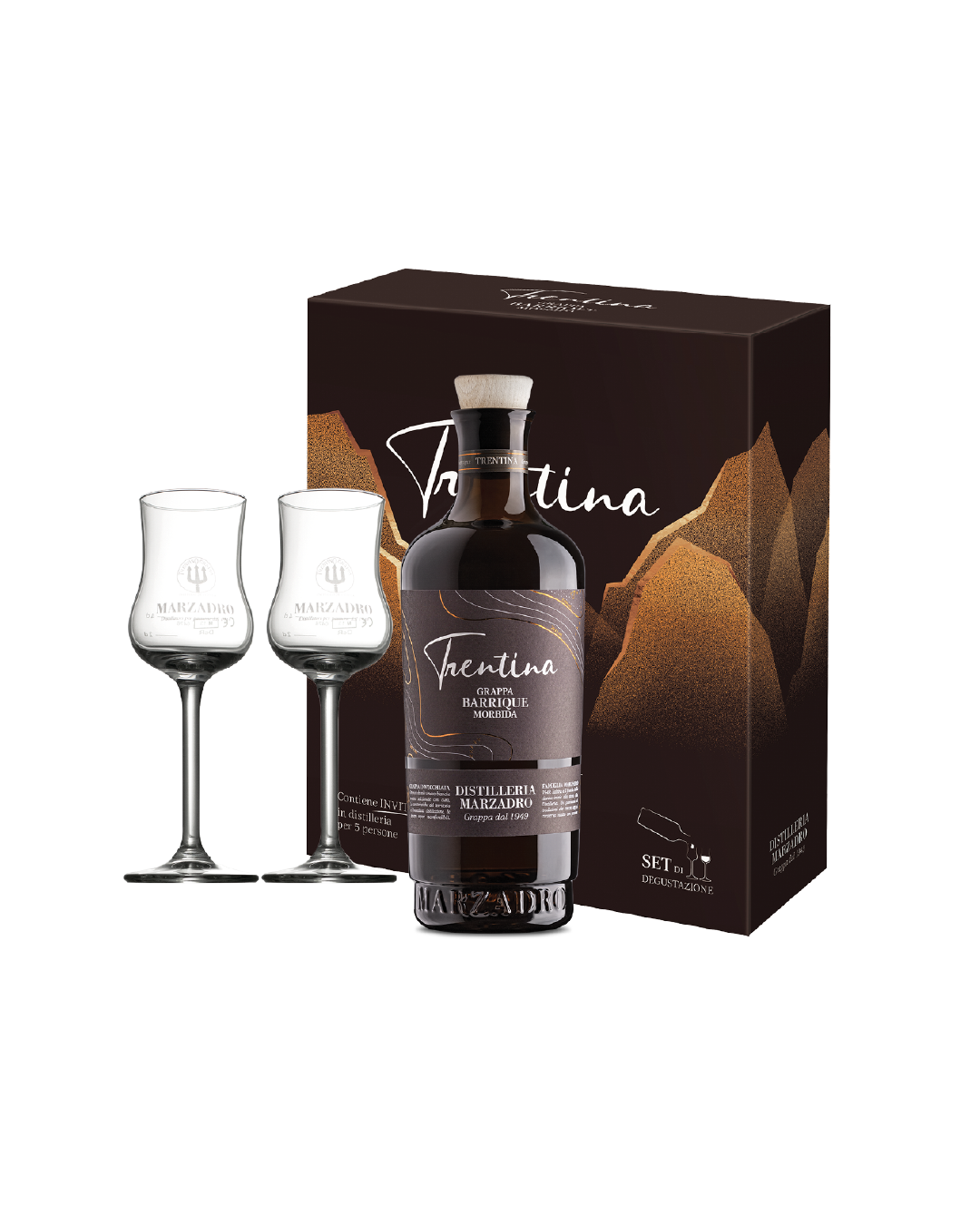 Confezione regalo Marzadro Grappa Trentina Barrique