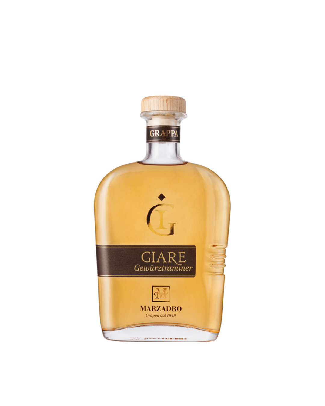 Marzadro Giare Gewurztraminer, bottiglia di grappa monovitigno aromatica