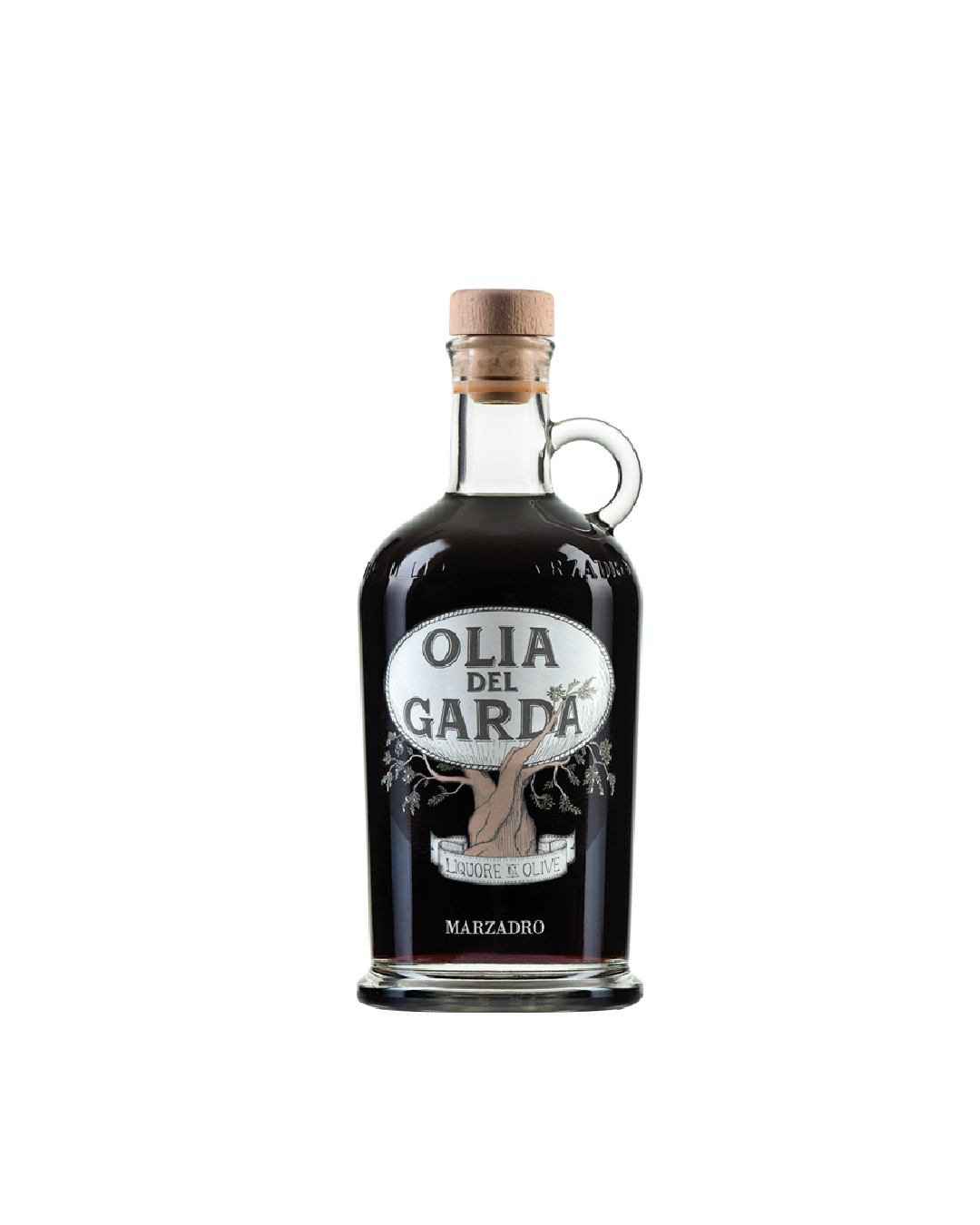 Marzadro Olia del Garda, bottiglia del liquore all'olio del Garda