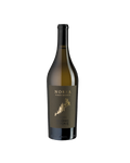 Norea Pinot Bianco MDV, bottiglia di vino bianco trentino su sfondo bianco