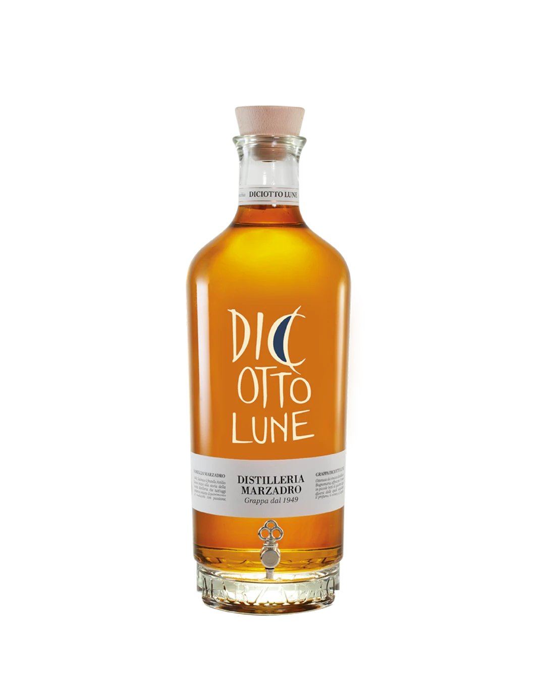 Marzadro Grappa Diciotto Lune formato Magnum, bottiglia da 1,5 litri