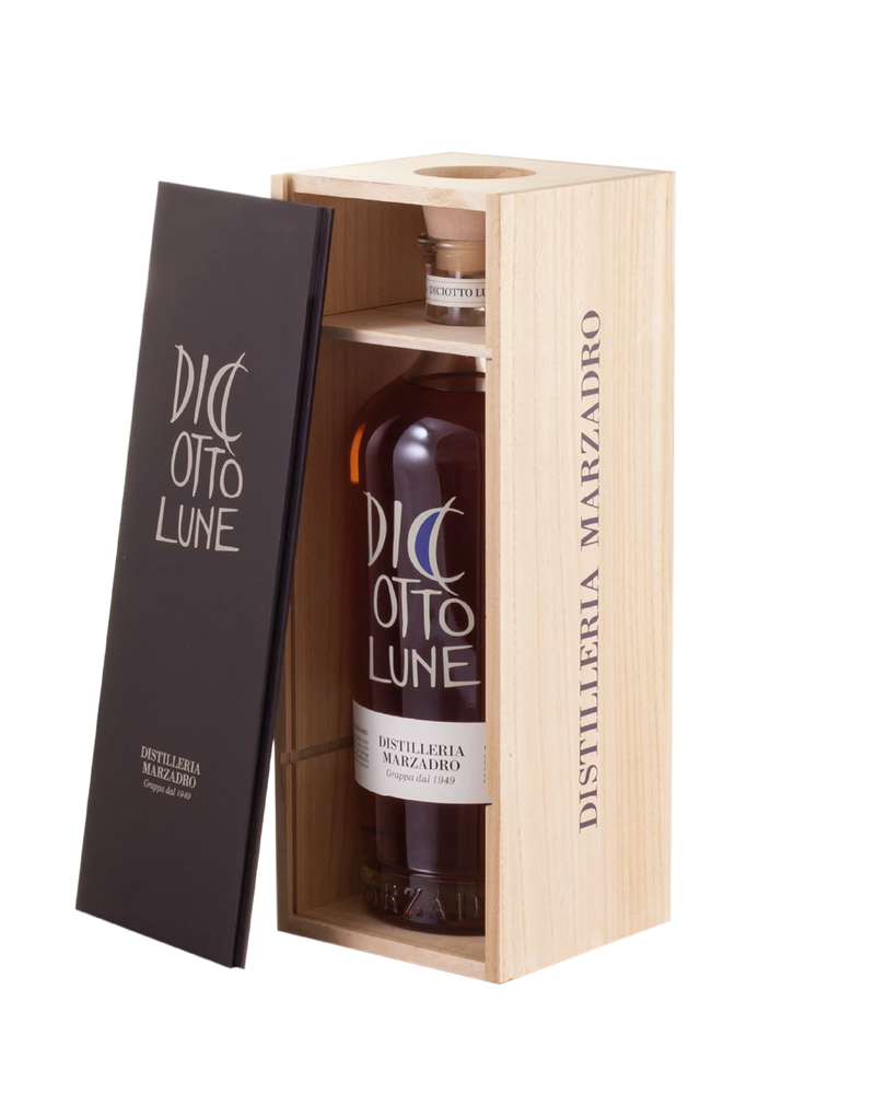 Marzadro Grappa Diciotto Lune Magnum con astuccio in legno